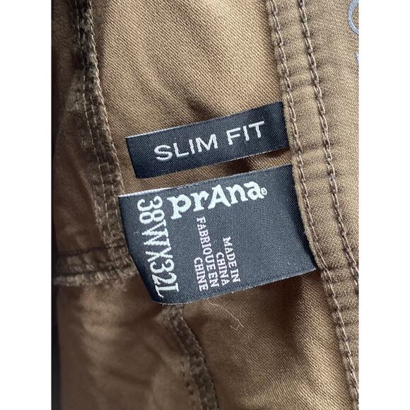 PRANA Men's Light Brown Slim-Fit Straight-Leg Casual Pant SZ 38X32 - Picture 9 of 12